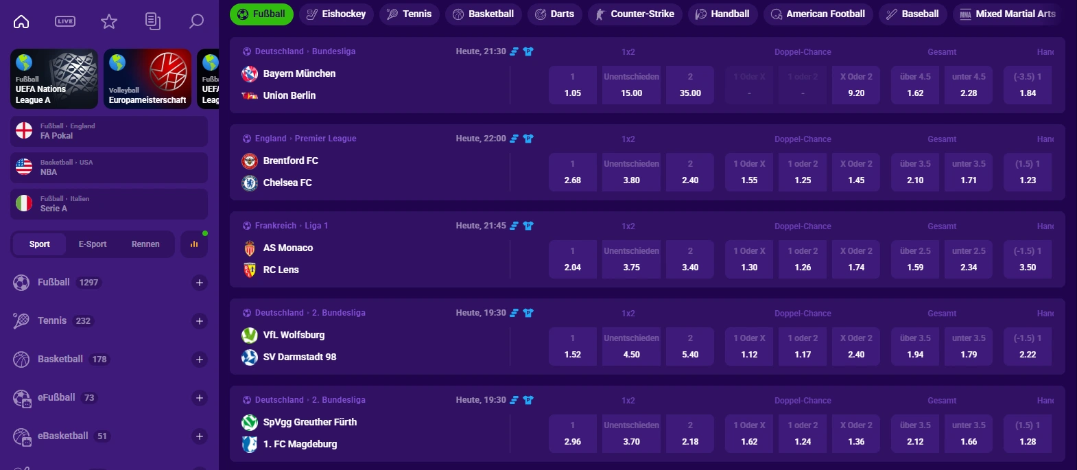 LiraSpin Casino Sportwetten mit Fußball und weiteren Sportarten